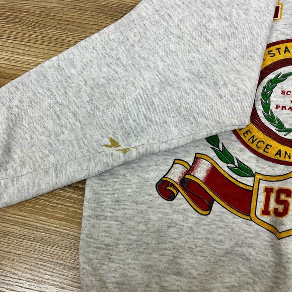Vintage 90s Iowa State University ISU Sweatshirt Made in USA Science Technology - Picture 6 of 10